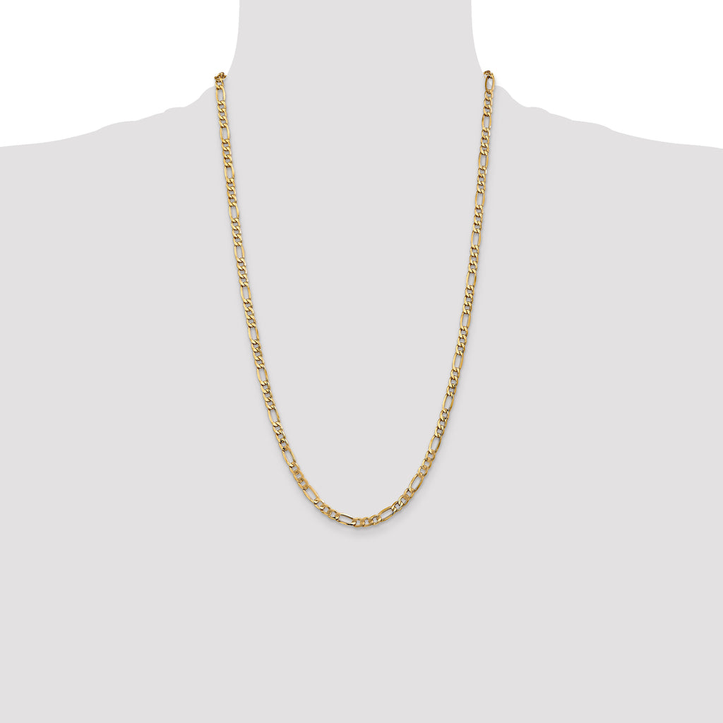 10k 5.35mm Semi-Solid Figaro Chain