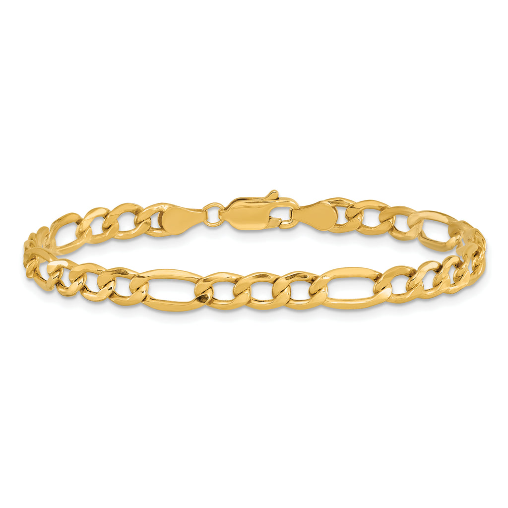 10k 5.35mm Semi-Solid Figaro Chain