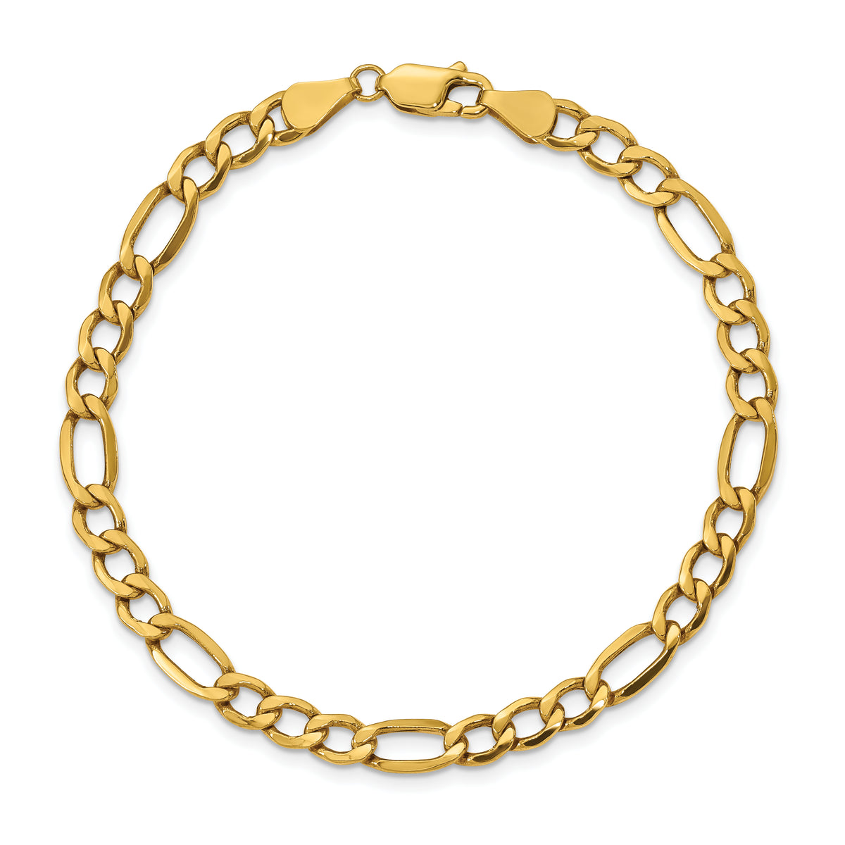 10k 5.35mm Semi-Solid Figaro Chain