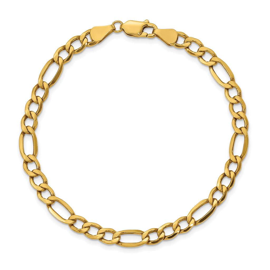 10k 5.35mm Semi-Solid Figaro Chain