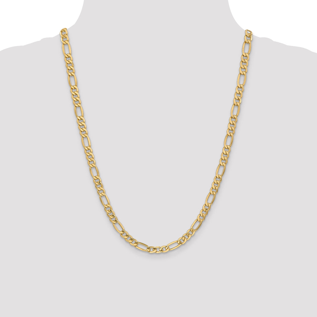 10k 6.25mm Semi-Solid Figaro Chain