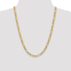 10k 6.25mm Semi-Solid Figaro Chain