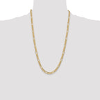 10k 6.25mm Semi-Solid Figaro Chain