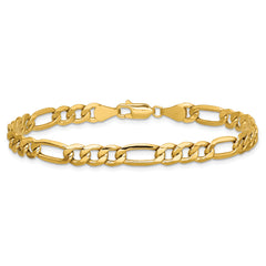 10k 6.25mm Semi-Solid Figaro Chain