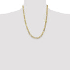 10k 7.3mm Semi-Solid Figaro Chain