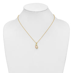 10K Tri-color w/12K Accents FWC Pearl Black Hills Gold Necklace