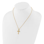 10k w/12K Accents Black Hills Gold Cross 18IN Necklace