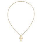 10k w/12K Accents Black Hills Gold Cross 18IN Necklace
