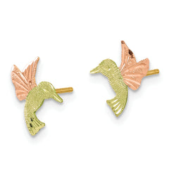 10k w/12K Posts Black Hills Gold Hummingbird Post Earrings