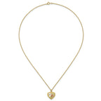 Black Hills Flower Heart Necklace in 10K Tri-Color Gold, Diamond-Cut - Sophia Jewelers
