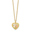Black Hills Flower Heart Necklace in 10K Tri-Color Gold, Diamond-Cut - Sophia Jewelers