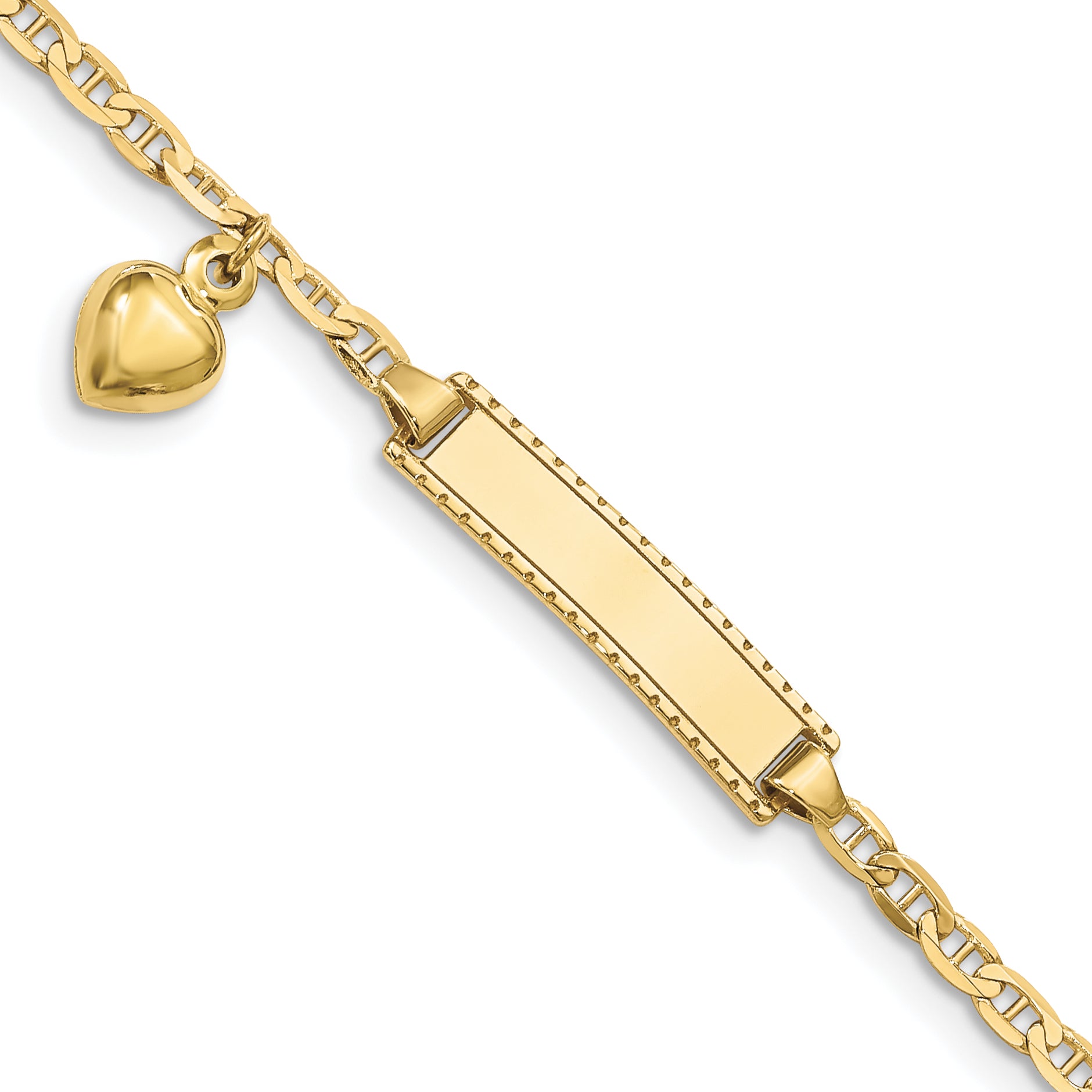 10k Flat Anchor Link ID Bracelet Main image