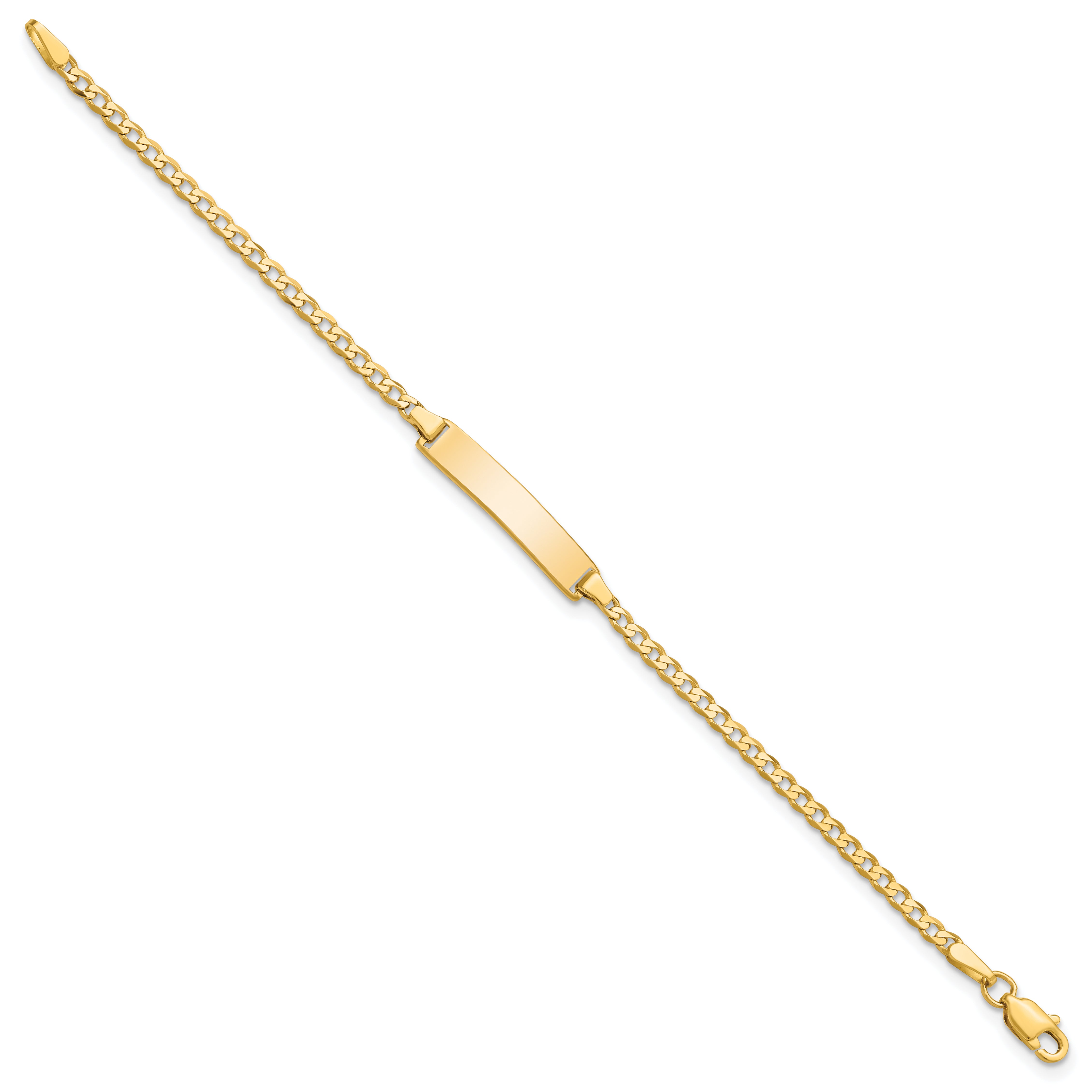 10k Flat Curb Link ID Bracelet Secondary image