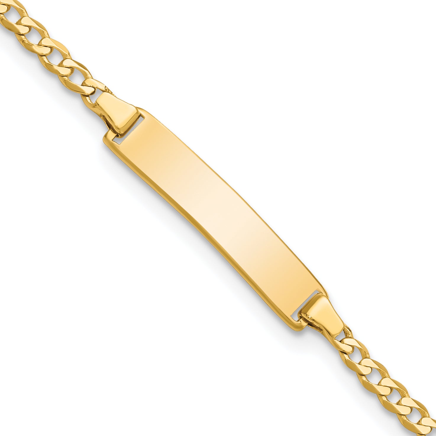 10k Flat Curb Link ID Bracelet Main image