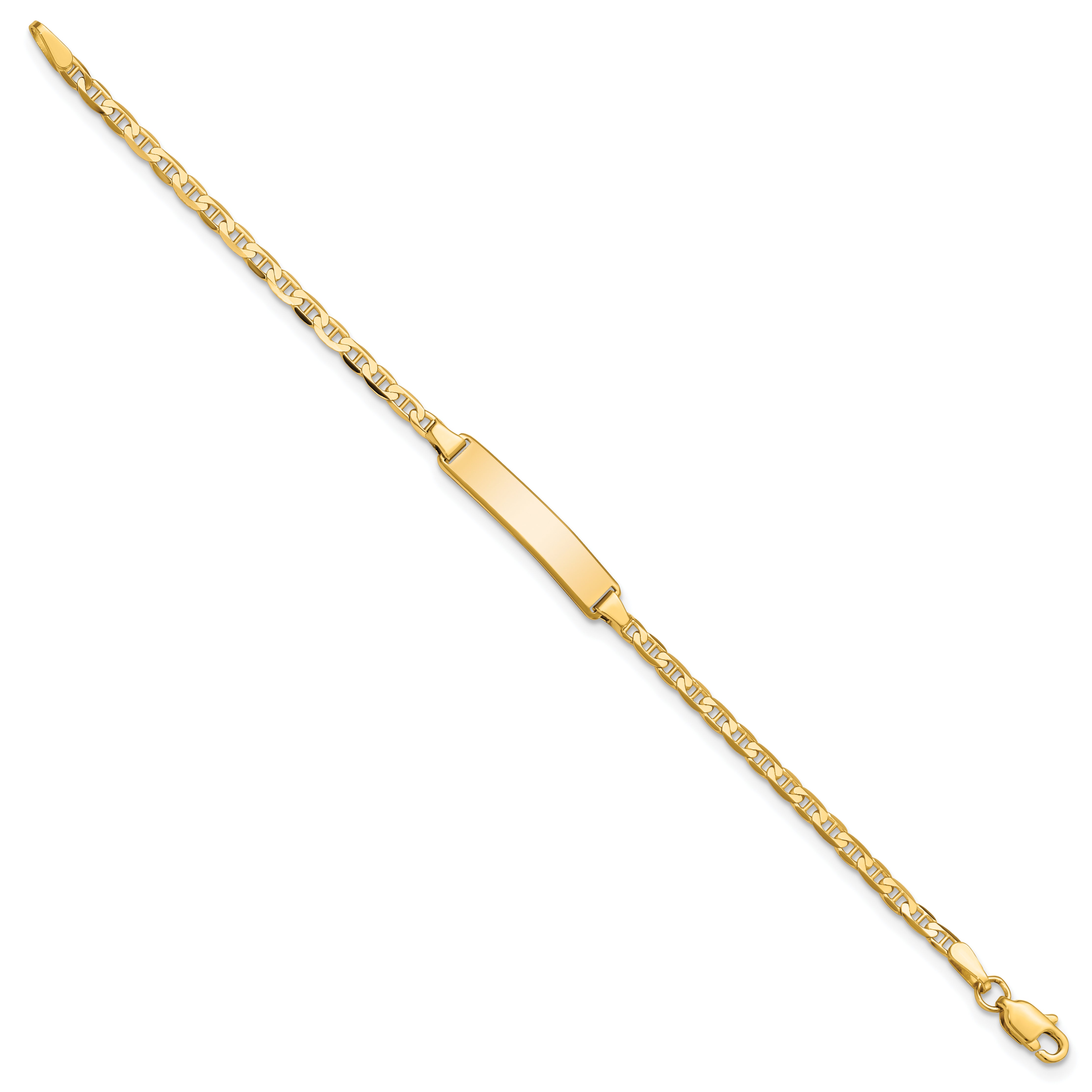 10k Flat Anchor Link ID Bracelet Secondary image