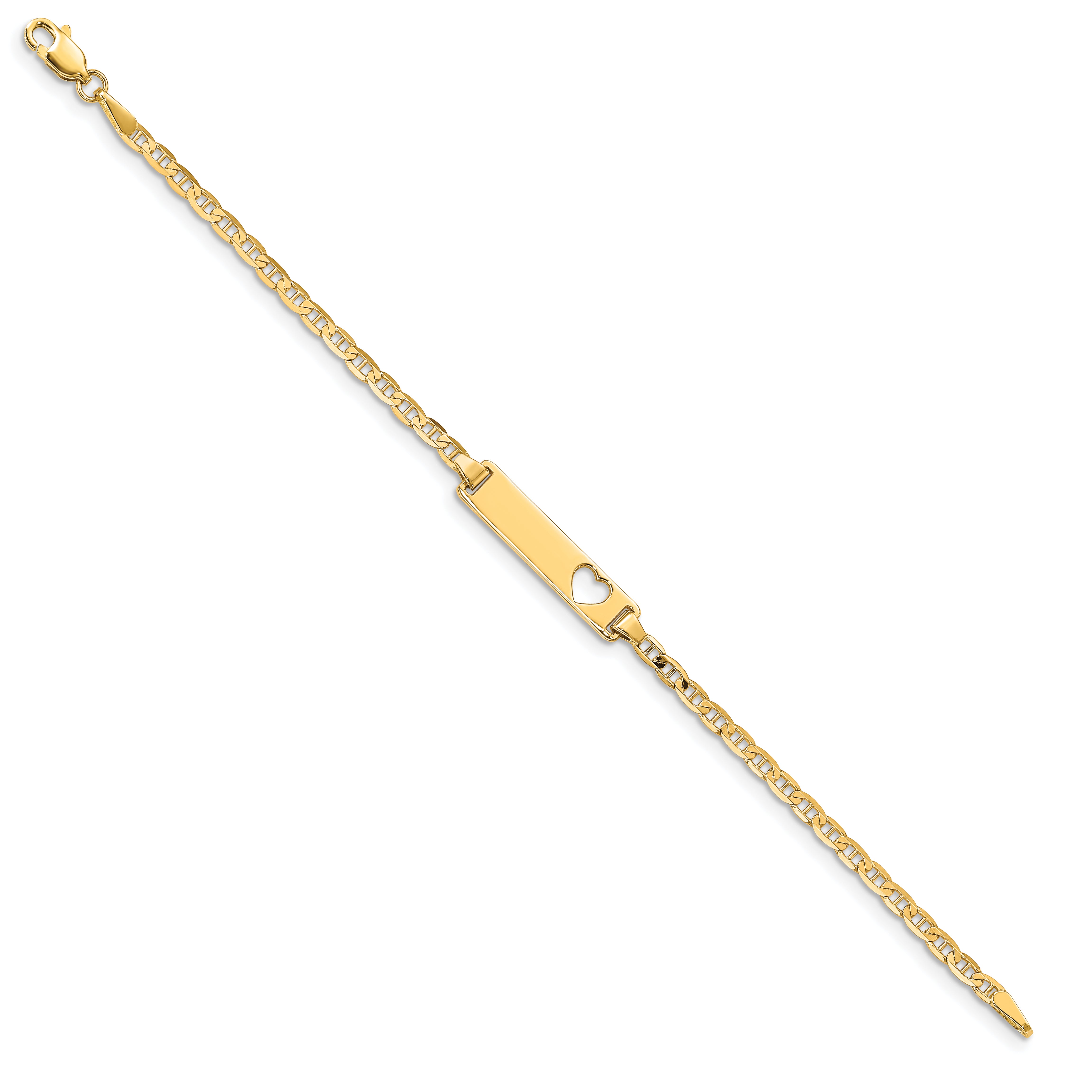 10k Flat Anchor Link ID Bracelet Secondary image