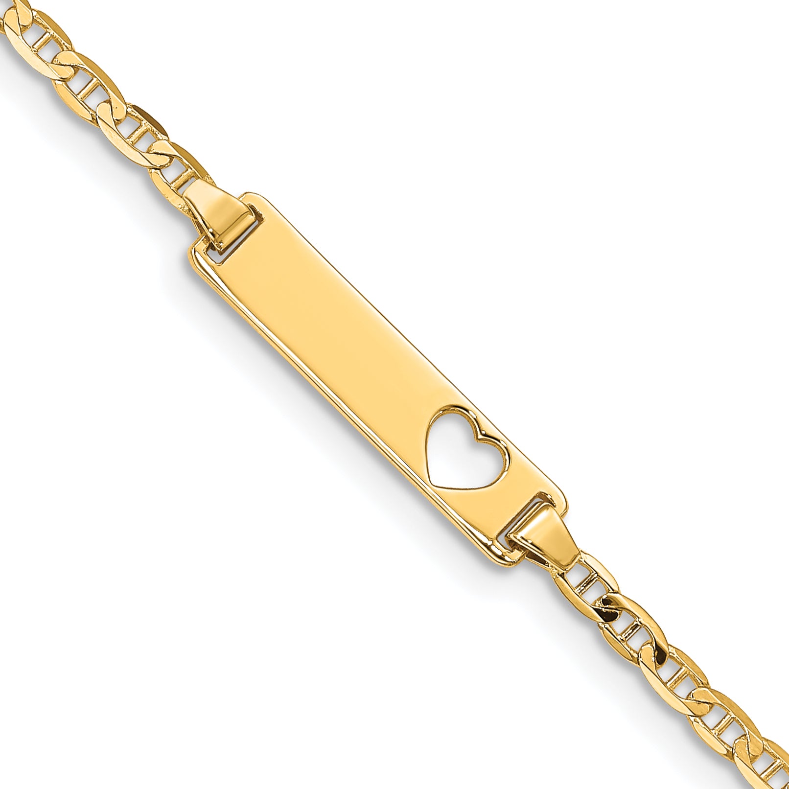 10k Flat Anchor Link ID Bracelet Main image