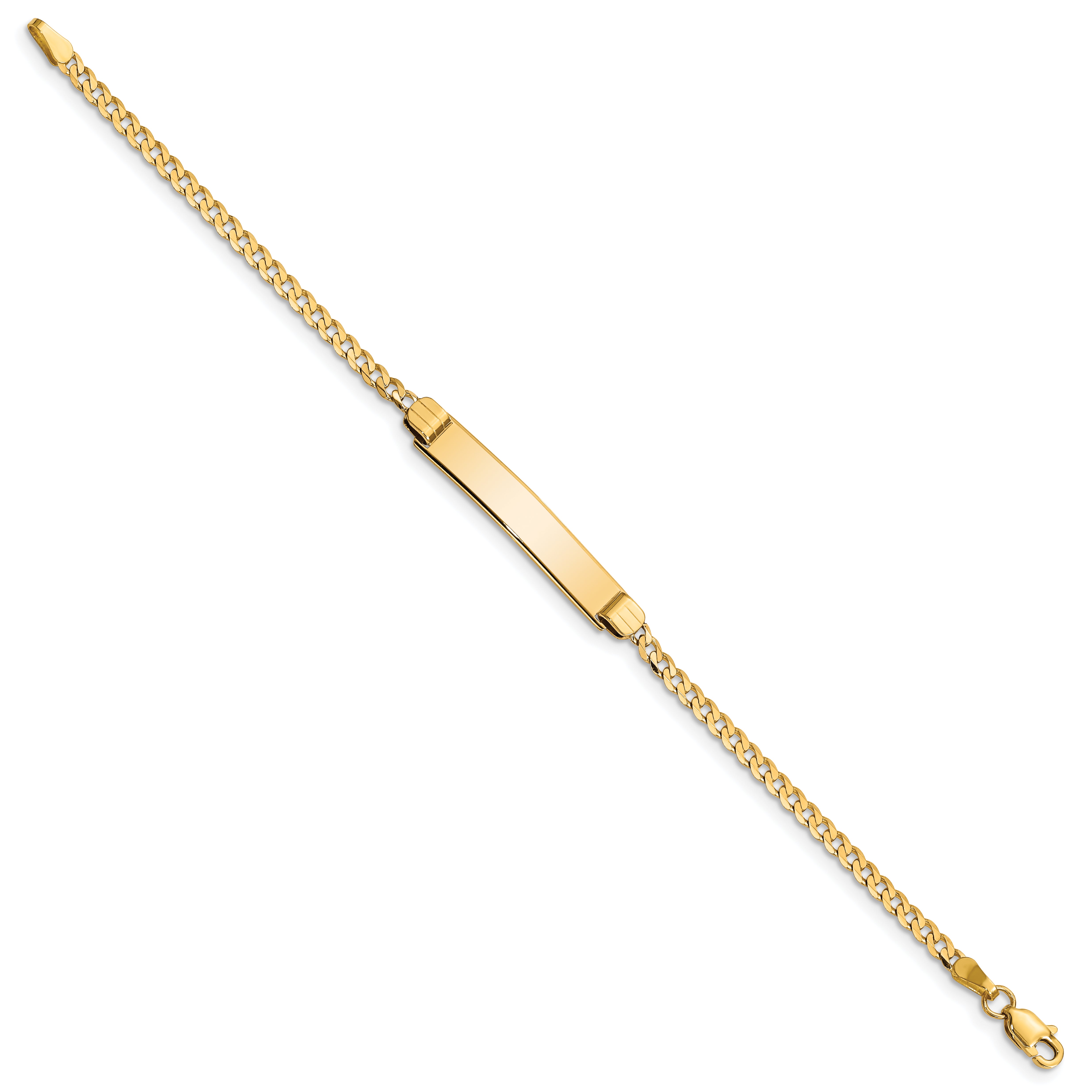 10k Flat Curb Link ID Bracelet Secondary image