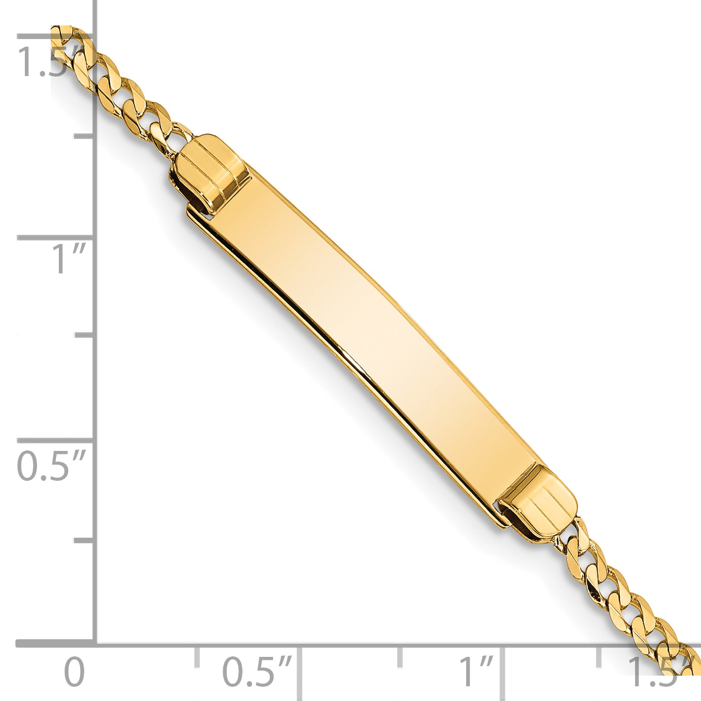 10k Flat Curb Link ID Bracelet
