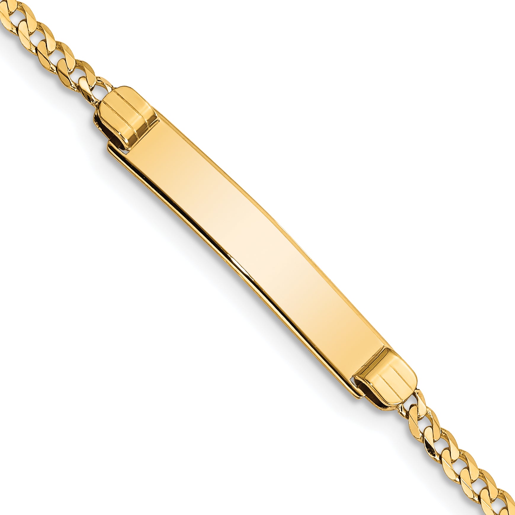 10k Flat Curb Link ID Bracelet Main image