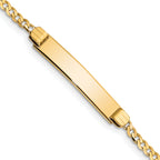 10k Flat Curb Link ID Bracelet