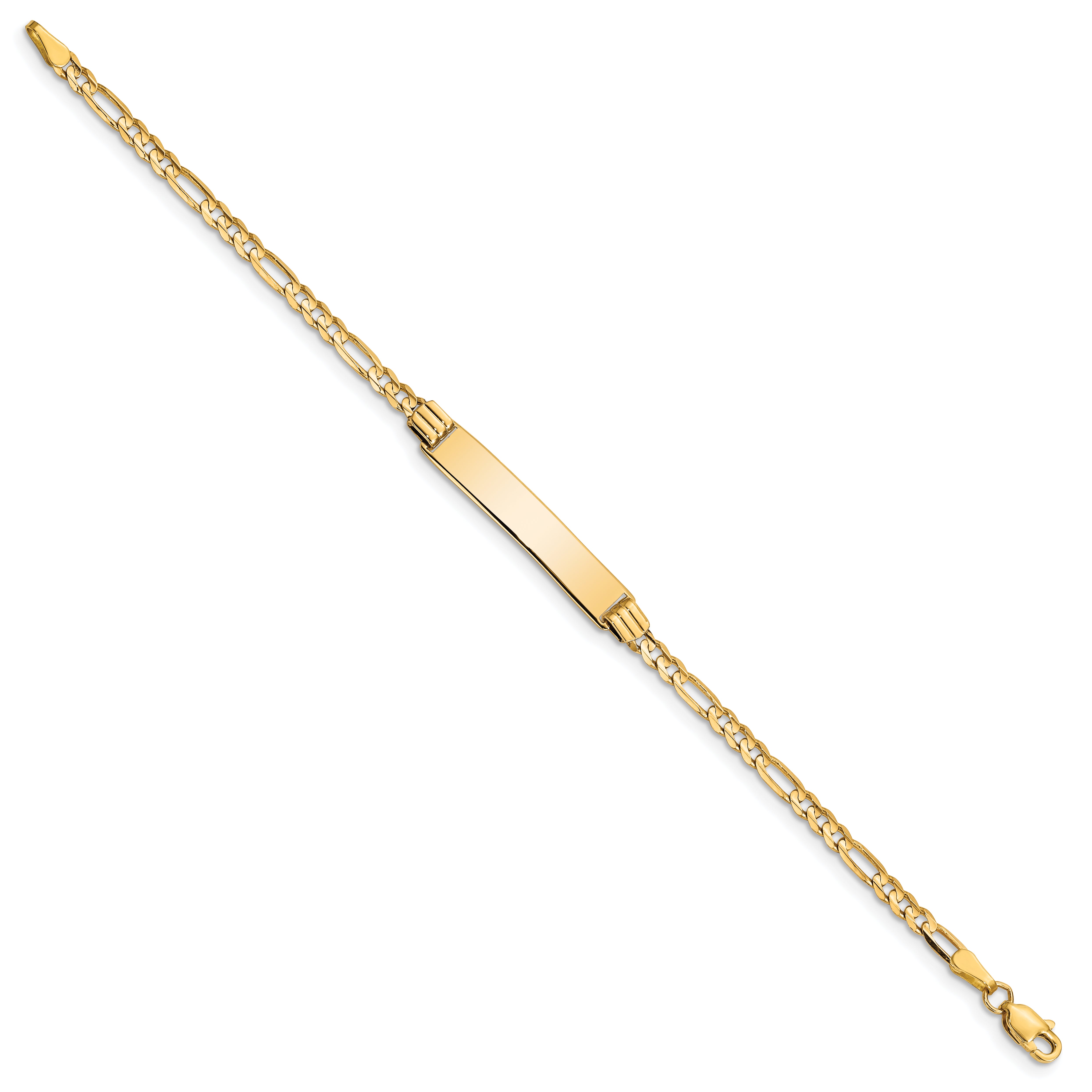 10k Figaro Link ID Bracelet Secondary image