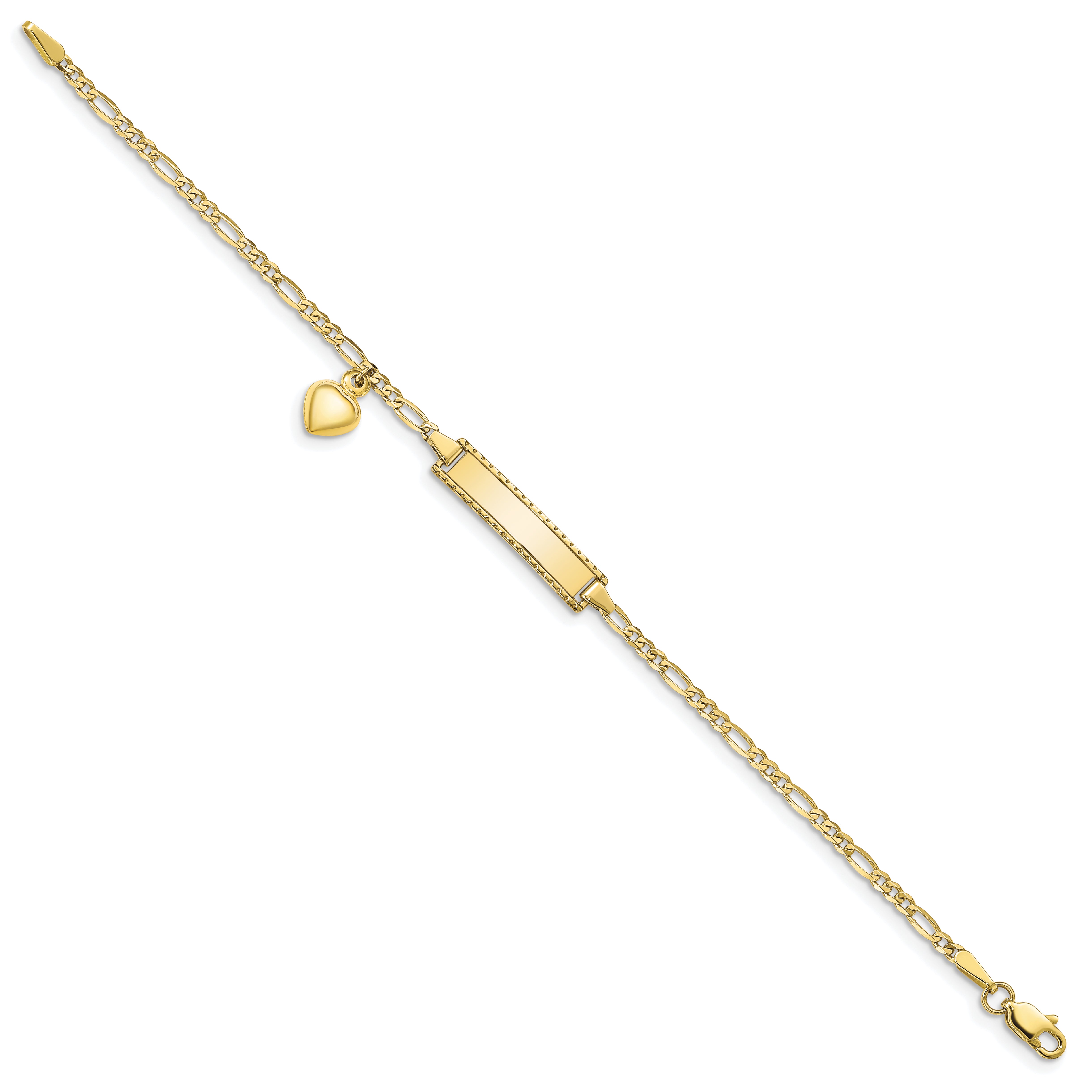 10k Figaro Link ID Bracelet Secondary image