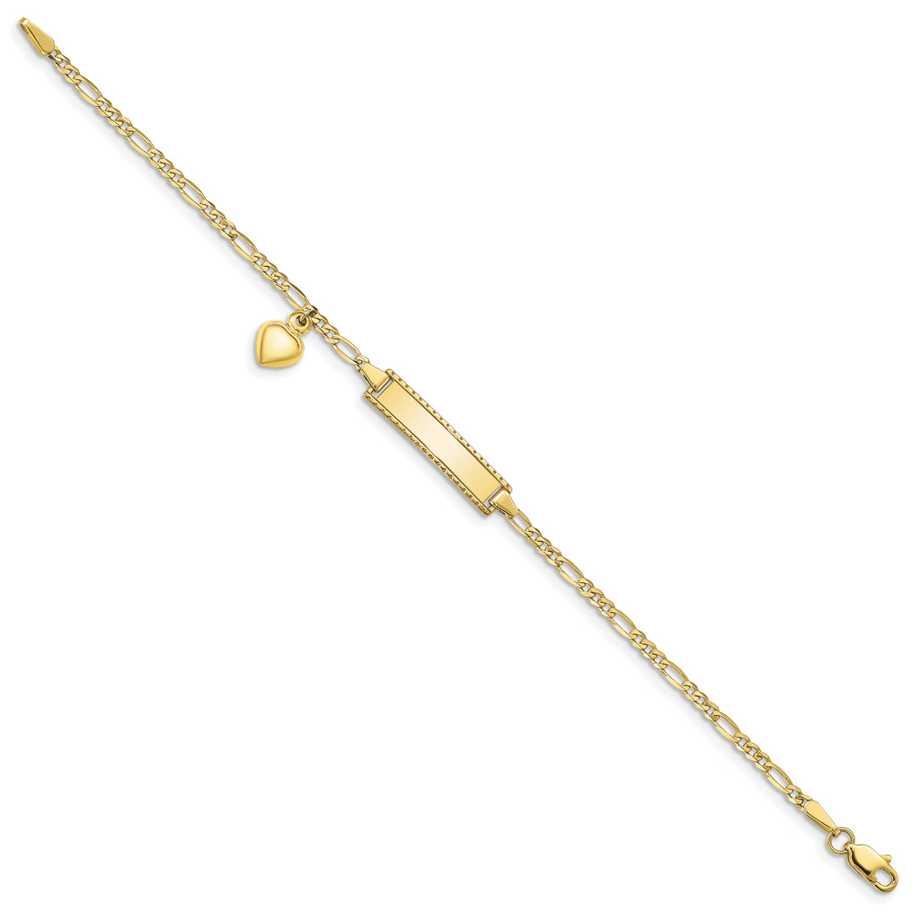 10k Figaro Link ID Bracelet