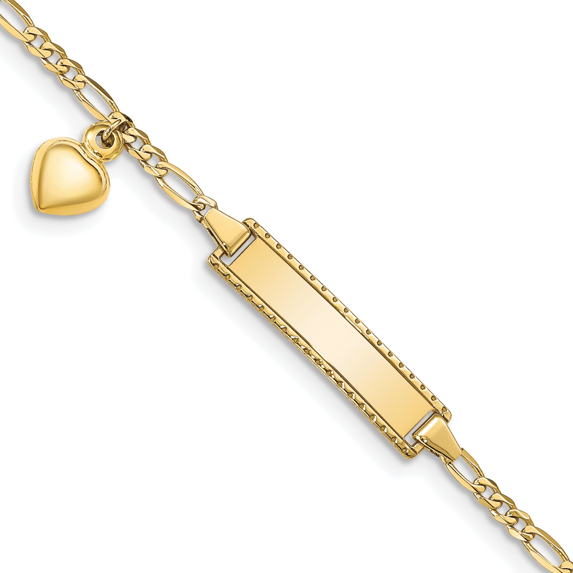 10k Figaro Link ID Bracelet Main image