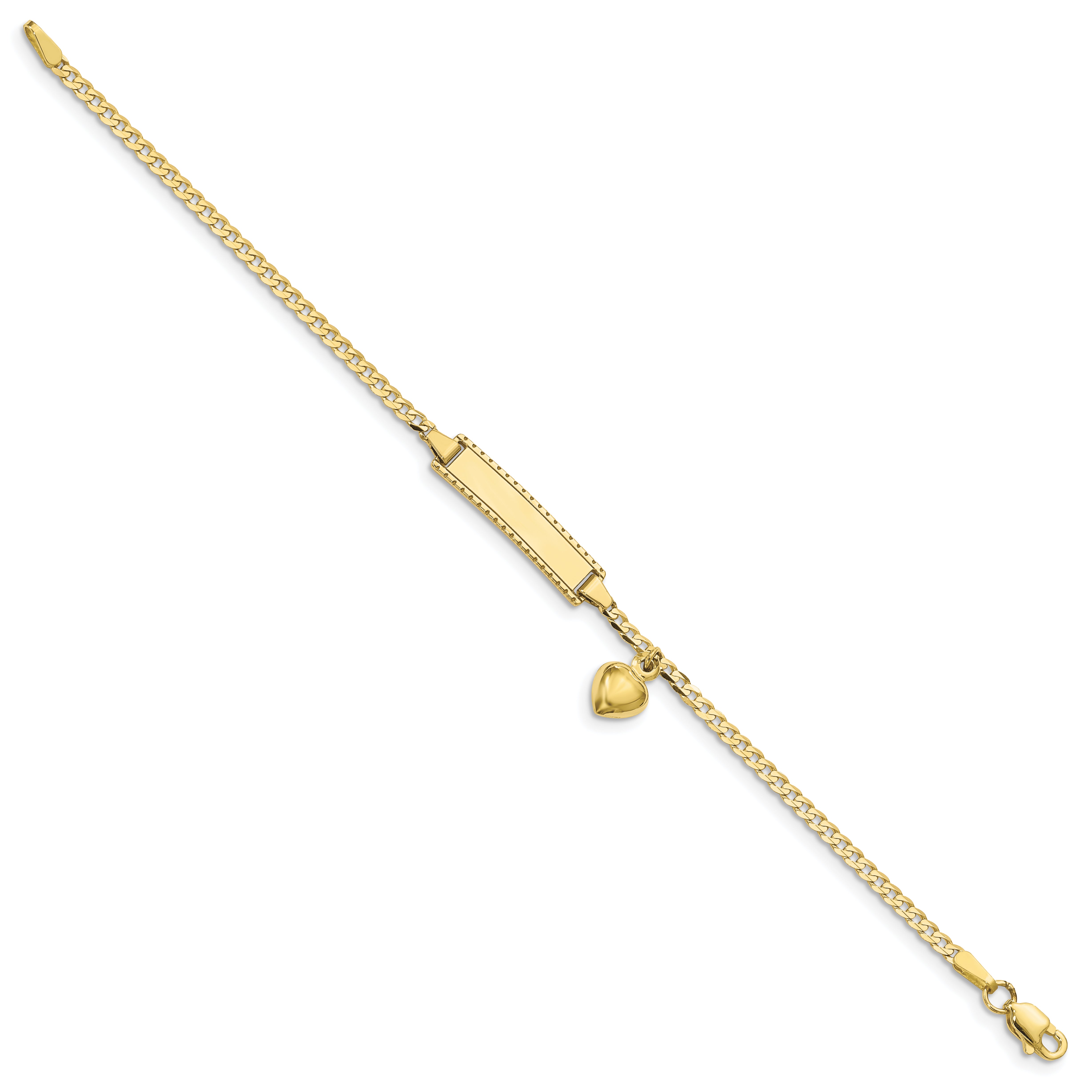 10k Flat Curb Link ID Bracelet Secondary image
