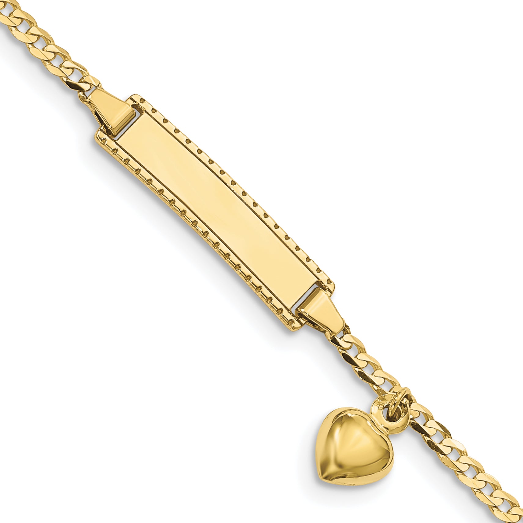 10k Flat Curb Link ID Bracelet Main image