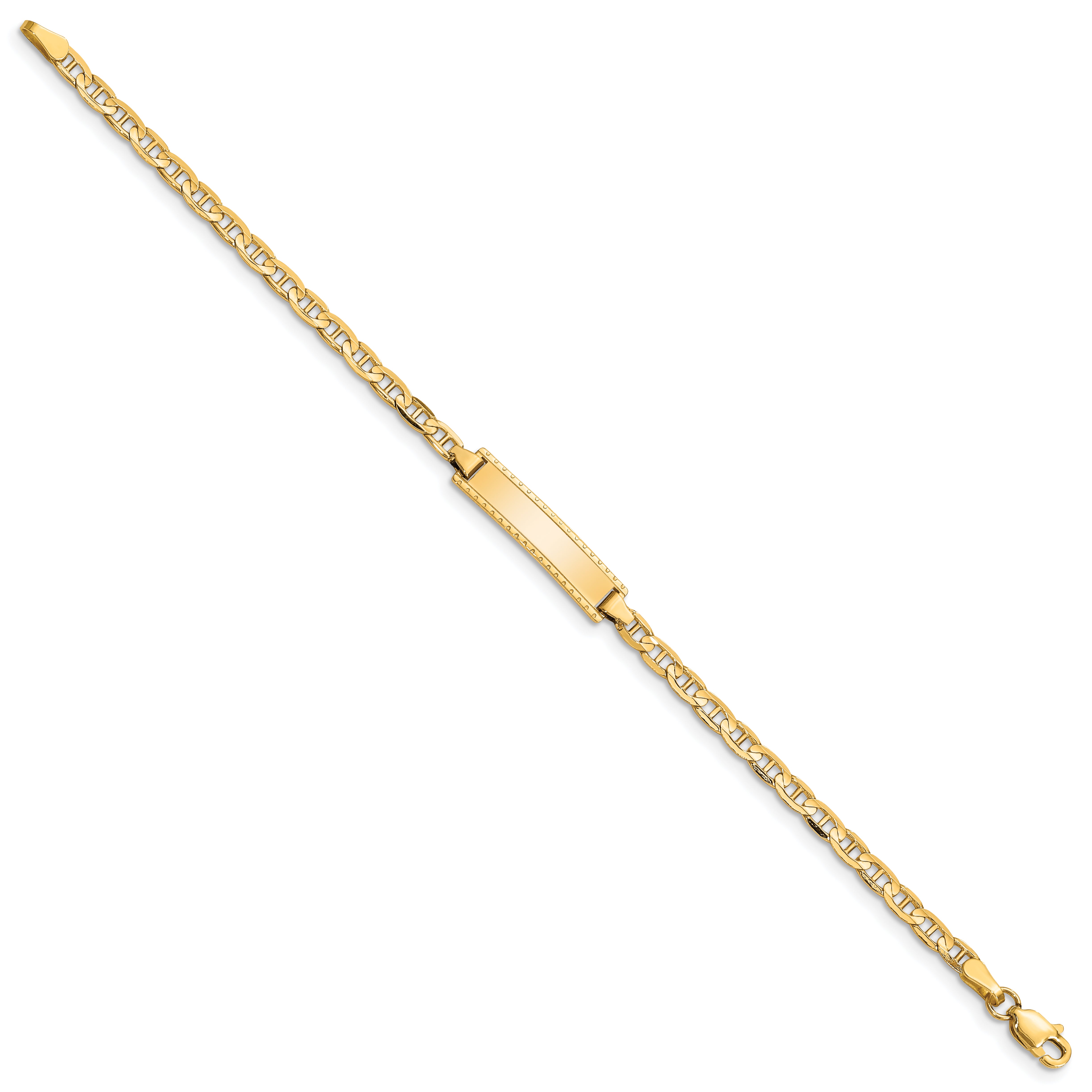 10k Anchor Link ID Bracelet Secondary image
