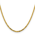 10K Yellow Gold 2.5mm Byzantine Chain - view 2