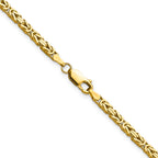 10K Yellow Gold 2.5mm Byzantine Chain - view 3