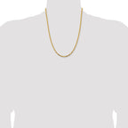 10K Yellow Gold 2.5mm Byzantine Chain - view 4