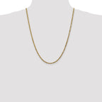 10K Yellow Gold 2.5mm Byzantine Chain - view 4