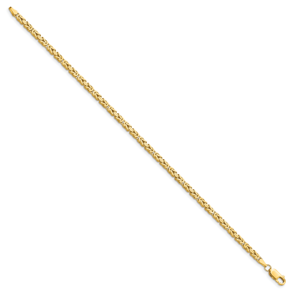 10K Yellow Gold 2.5mm Byzantine Chain - view 2