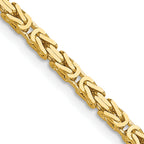 10K Yellow Gold 2.5mm Byzantine Chain - 24 in