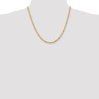 10K Yellow Gold 3.25mm Byzantine Chain - view 4