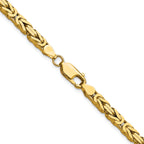 10K Yellow Gold 4.0mm Byzantine Chain - view 3