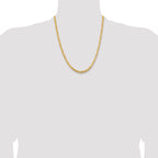 10K Yellow Gold 4.0mm Byzantine Chain - view 4