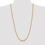 10K Yellow Gold 4.0mm Byzantine Chain - view 4