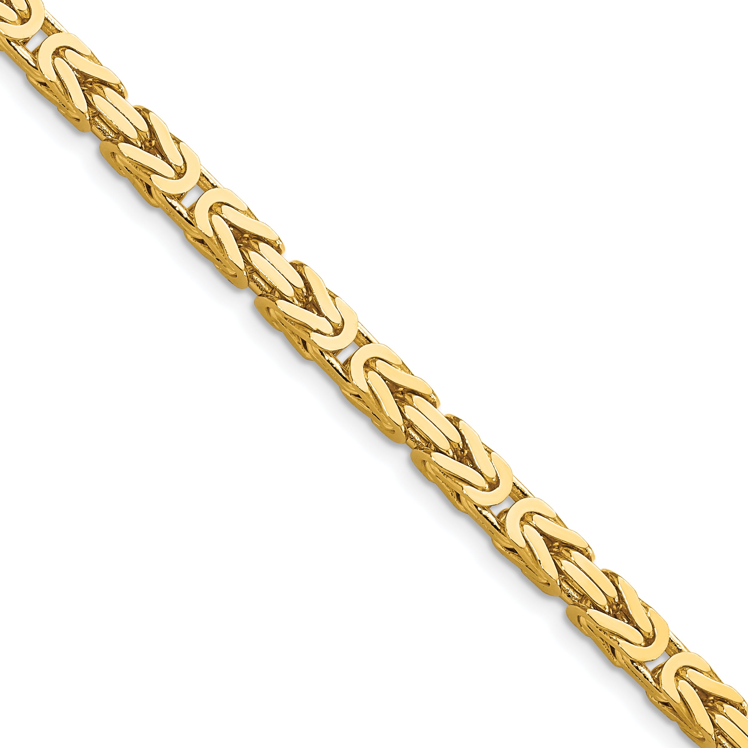 10K Yellow Gold 4.0mm Byzantine Chain - 30 in