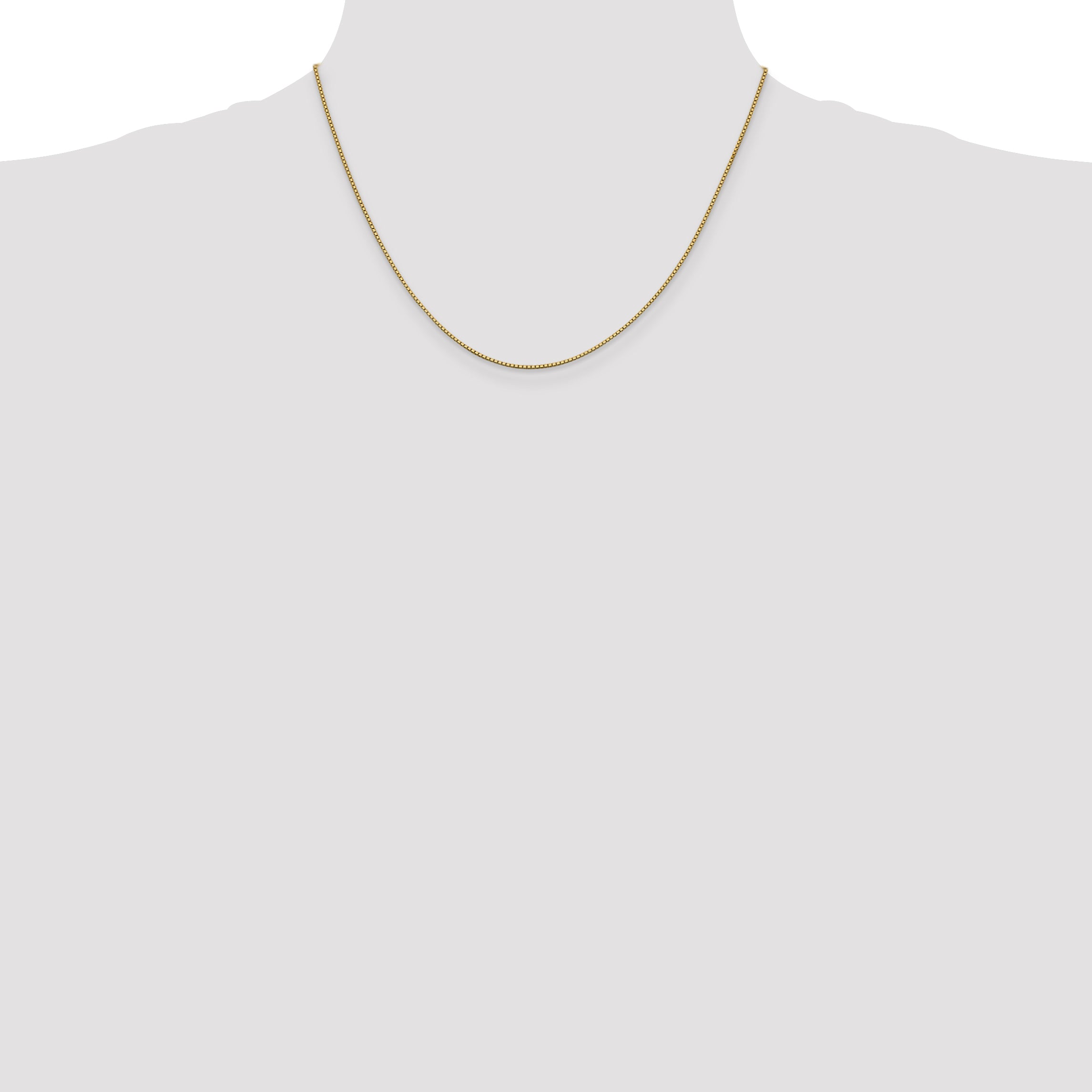 10K Yellow Gold 0.95mm Box Chain - view 4