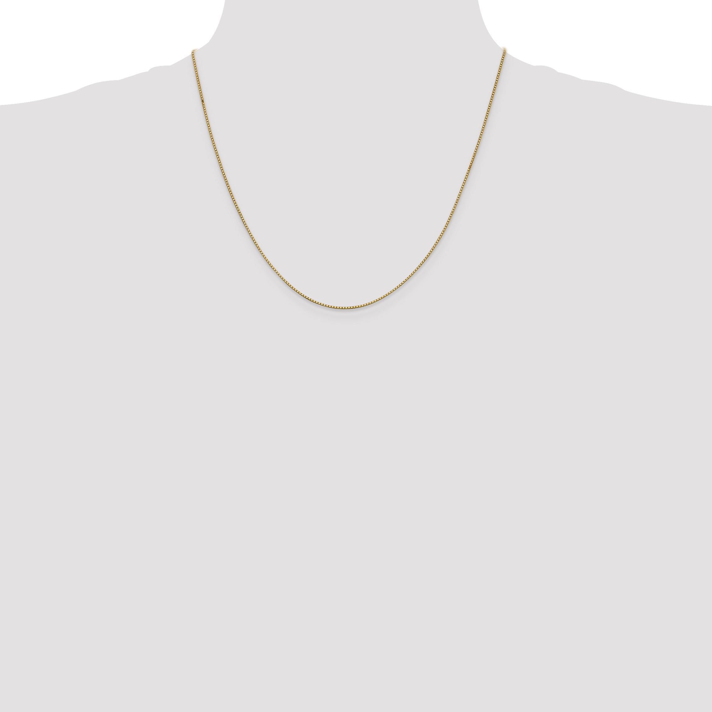 10K Yellow Gold 0.95mm Box Chain - view 4