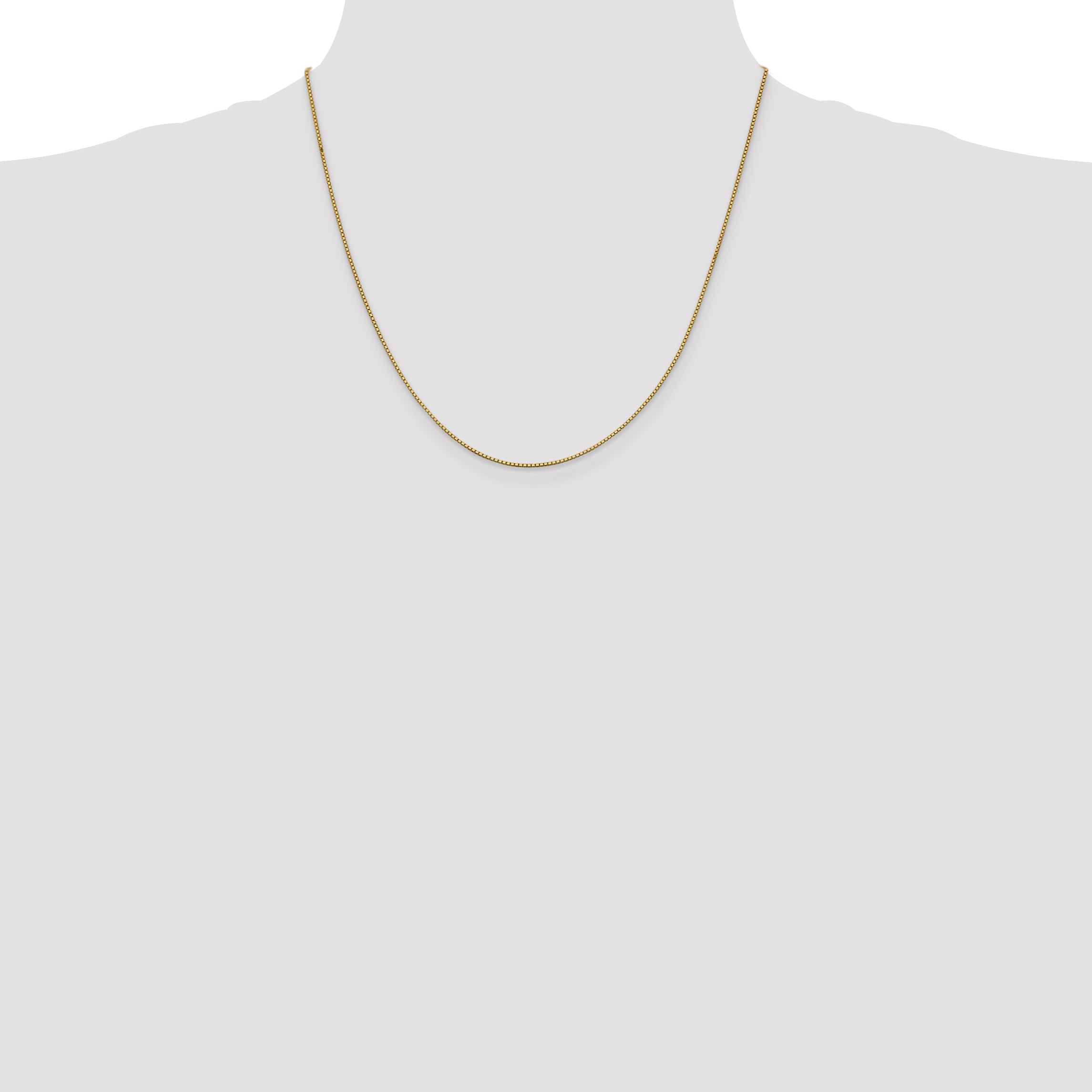 10K Yellow Gold 0.95mm Box Chain - view 4