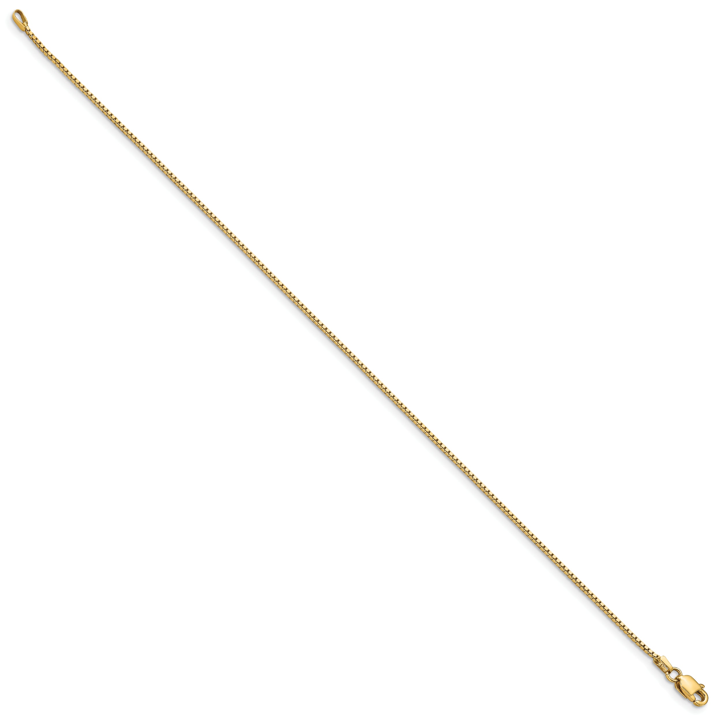 10k .95mm Box Chain Anklet