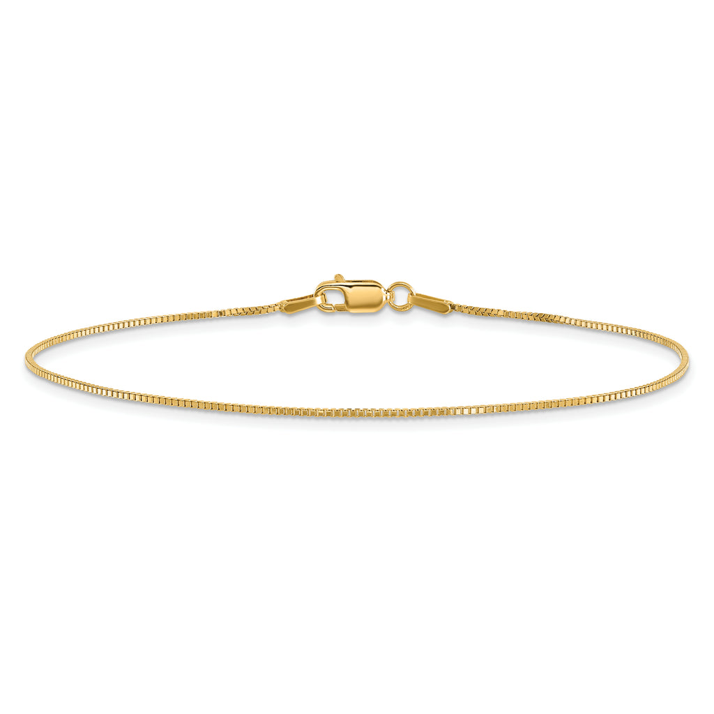 10K Yellow Gold 0.95mm Box Chain - view 3
