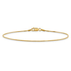 10k .95mm Box Chain Anklet