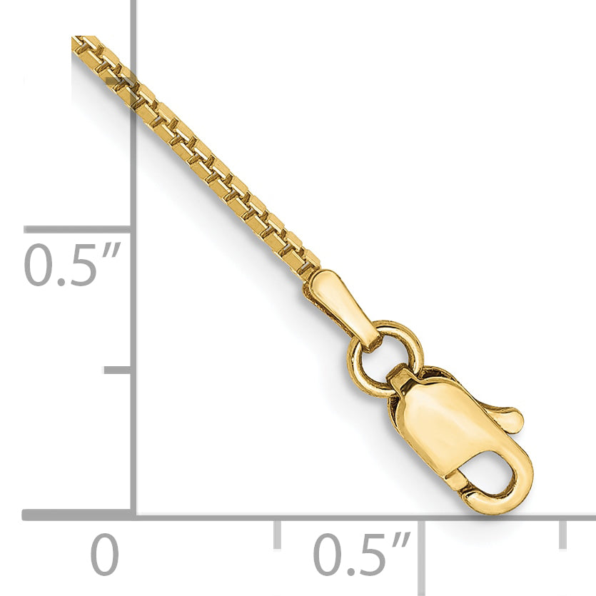 Box Chain Necklace in 10K Yellow Gold, 1mm Secondary image